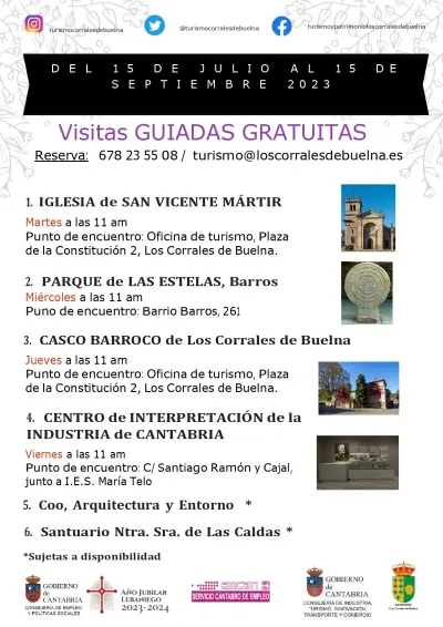  Inicio de las visitas guiadas gratuitas Verano 2023