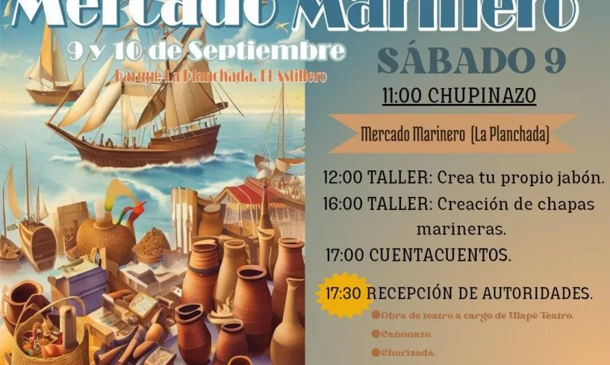  EL FIN DE SEMANA NAVAL INCLUIRÁ MERCADO Y TALLERES MARINEROS EN LA PLANCHADA