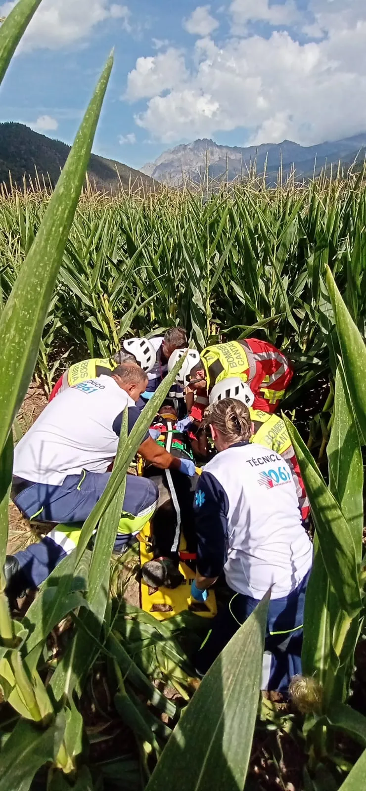  Rescatado hoy en Potes (Albanés Fonfria) a una parapentista