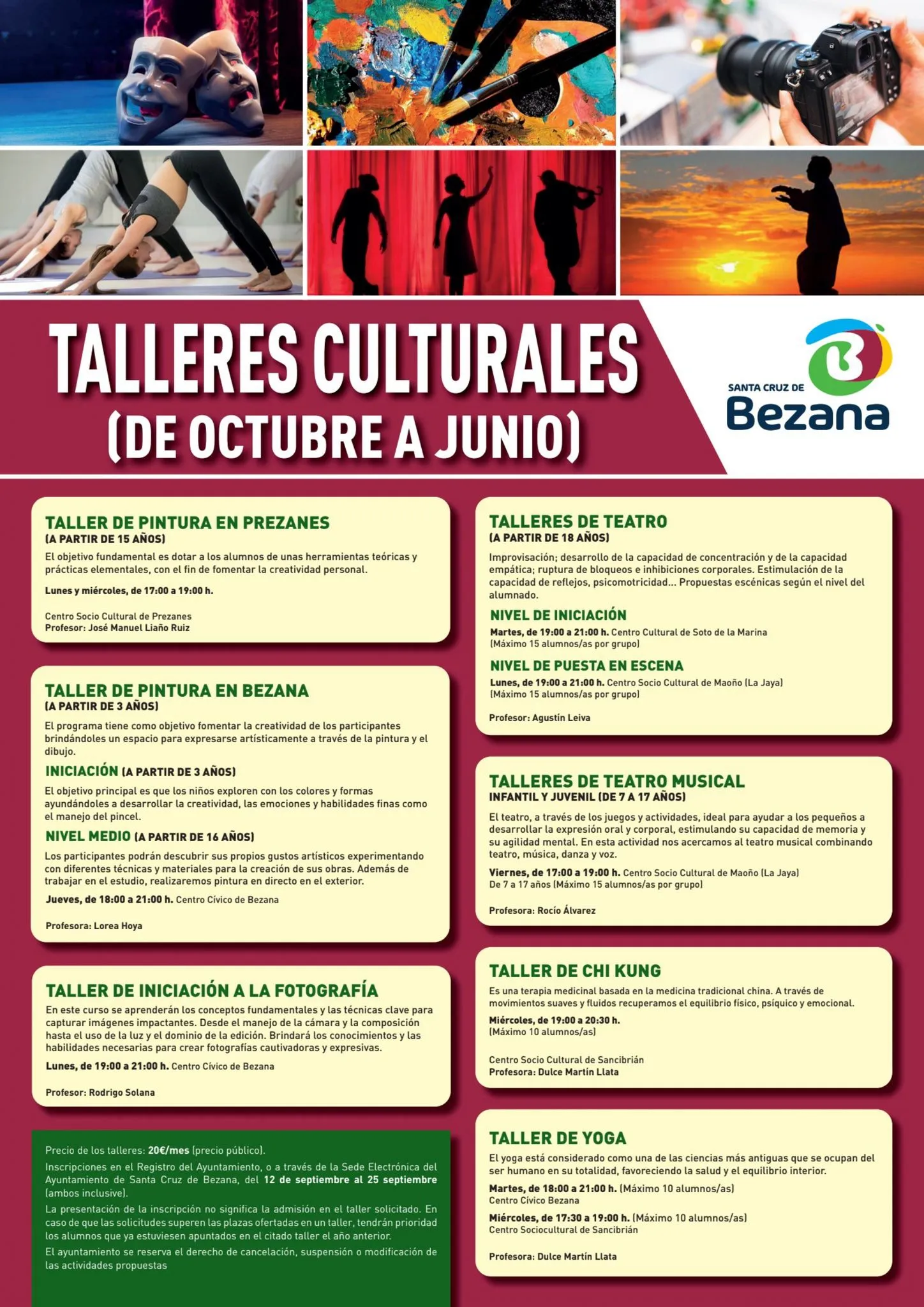  Los talleres culturales vuelven con novedades en torno a la fotografía y la pintura