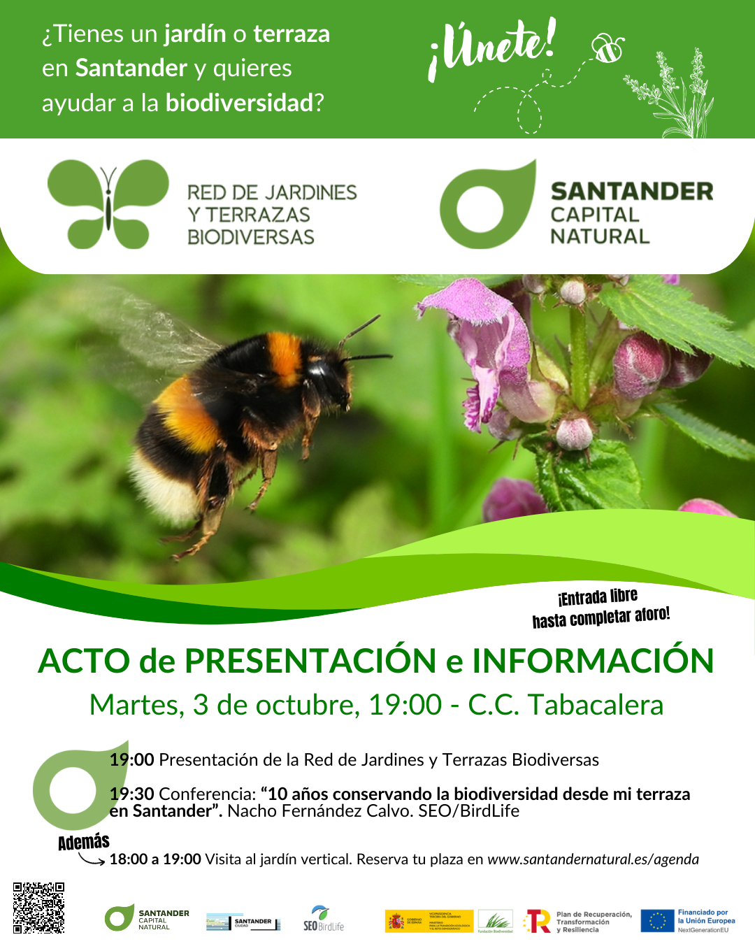  Tabacalera acoge el martes la presentación de la Red de Jardines y Terrazas Biodiversas