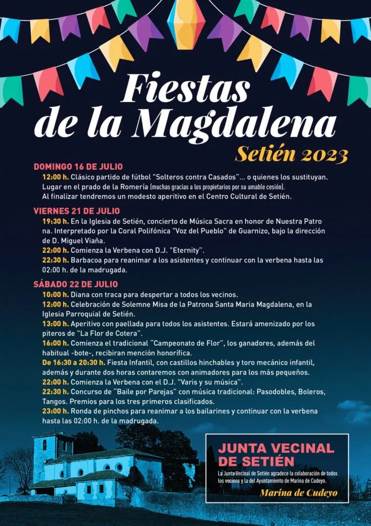  Fiestas de la Magdalena – Setién 2023